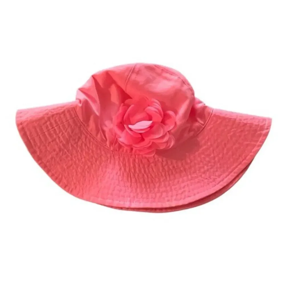 Carter’s Floral Hat coral pink Size 12-24 months